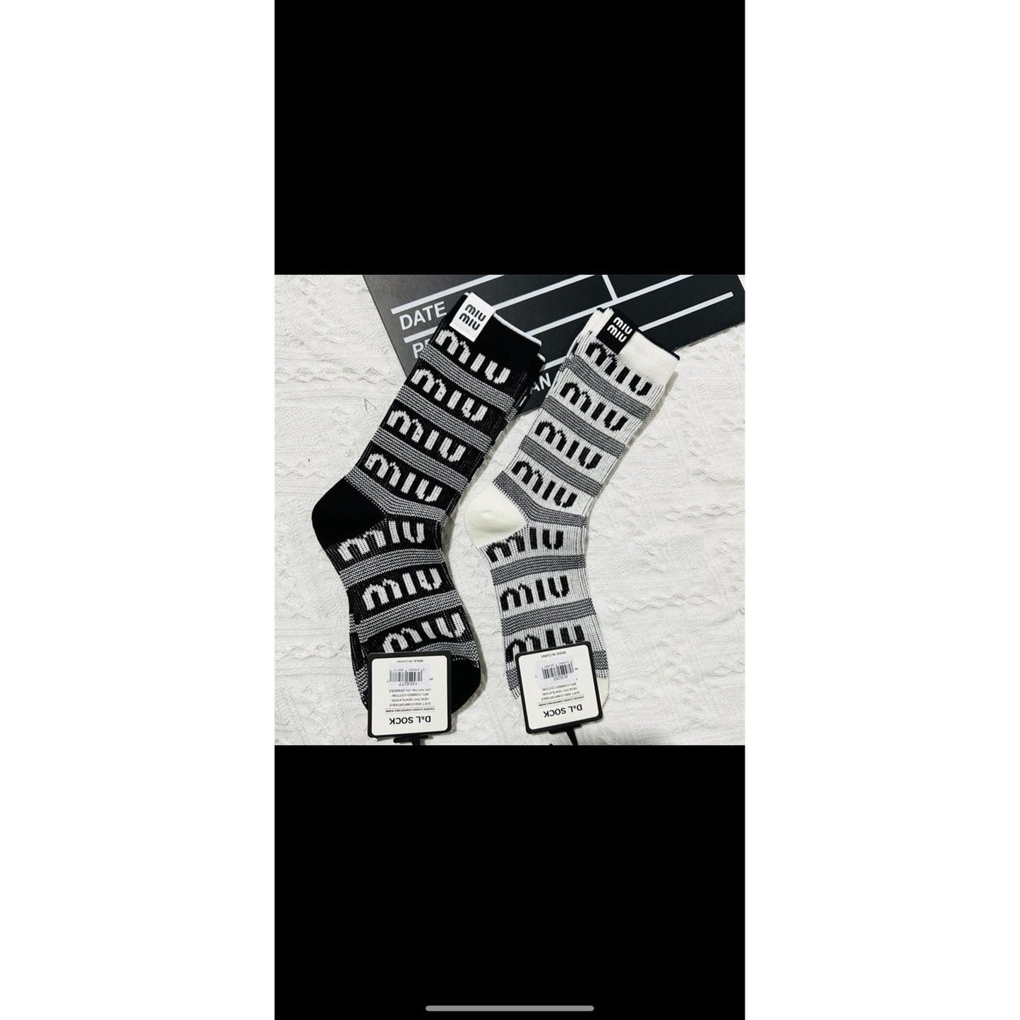 Black & White Cotton Socks