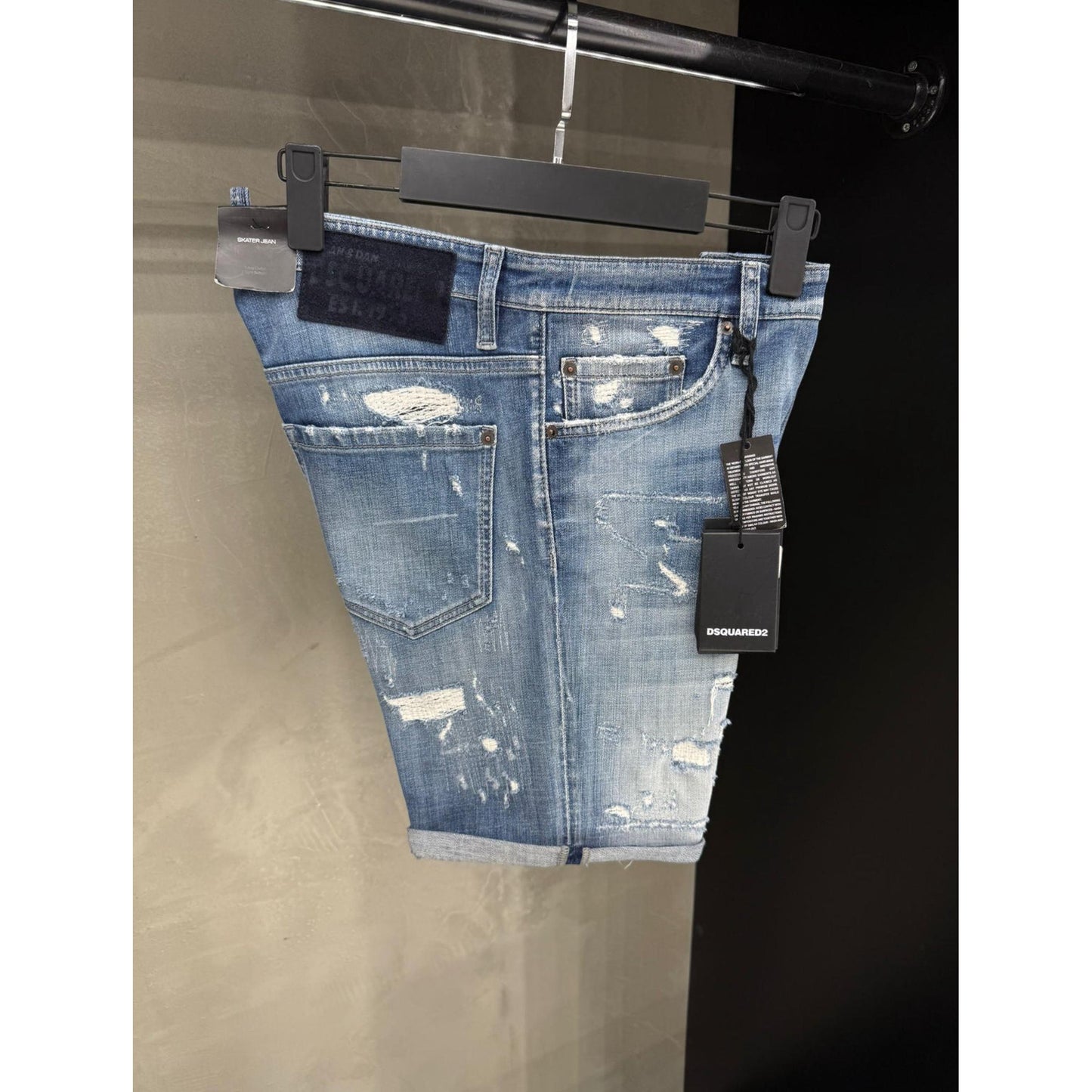 Light Blue Ripped Denim Shorts