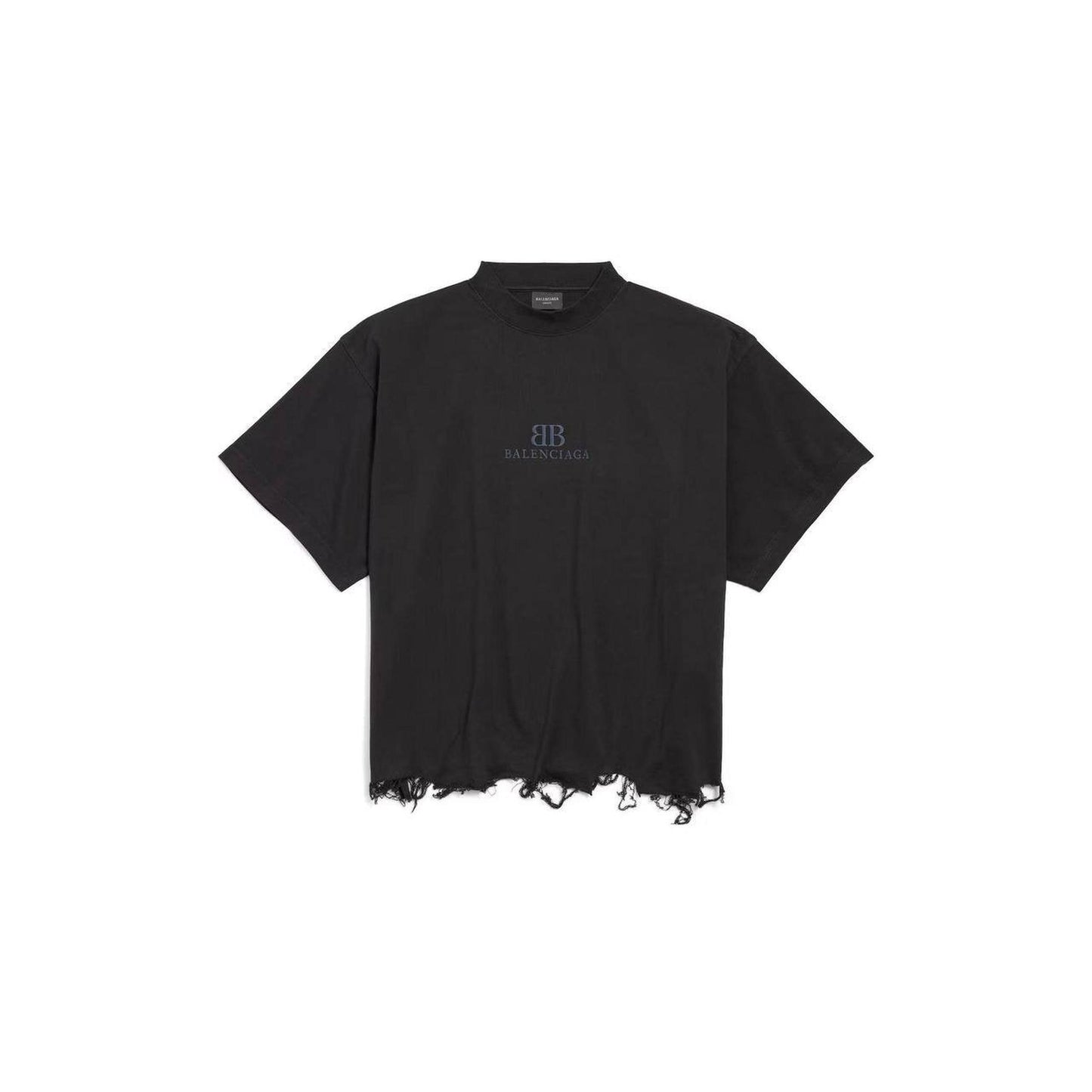 Black Ripped Oversized T-Shirt