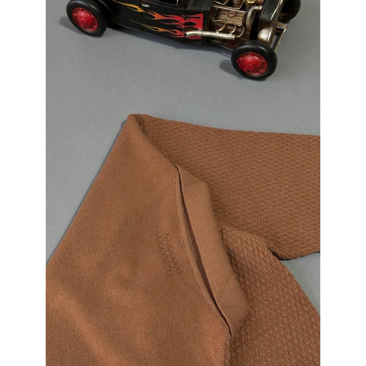 Brown Premium Knitted Blank Polo T-Shirt