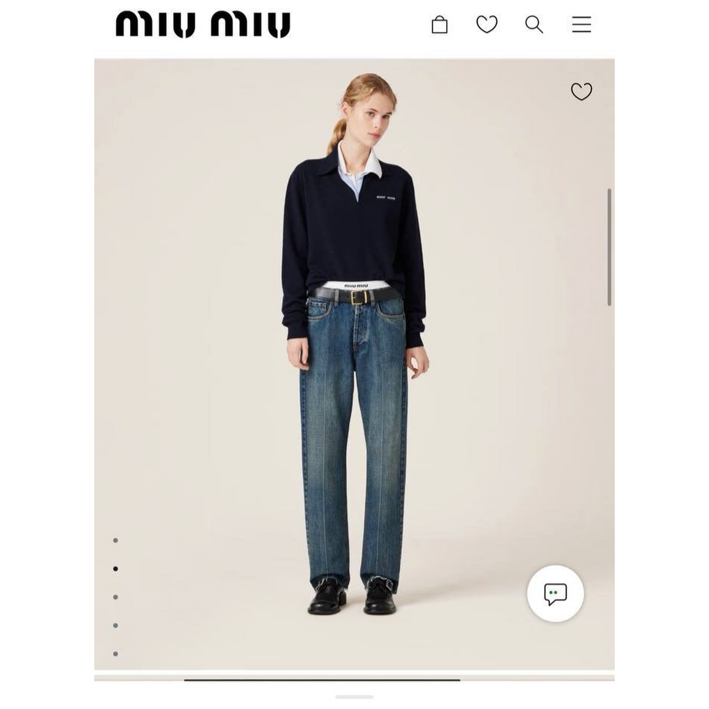 Blue Women’s Jeans with Orange Logo