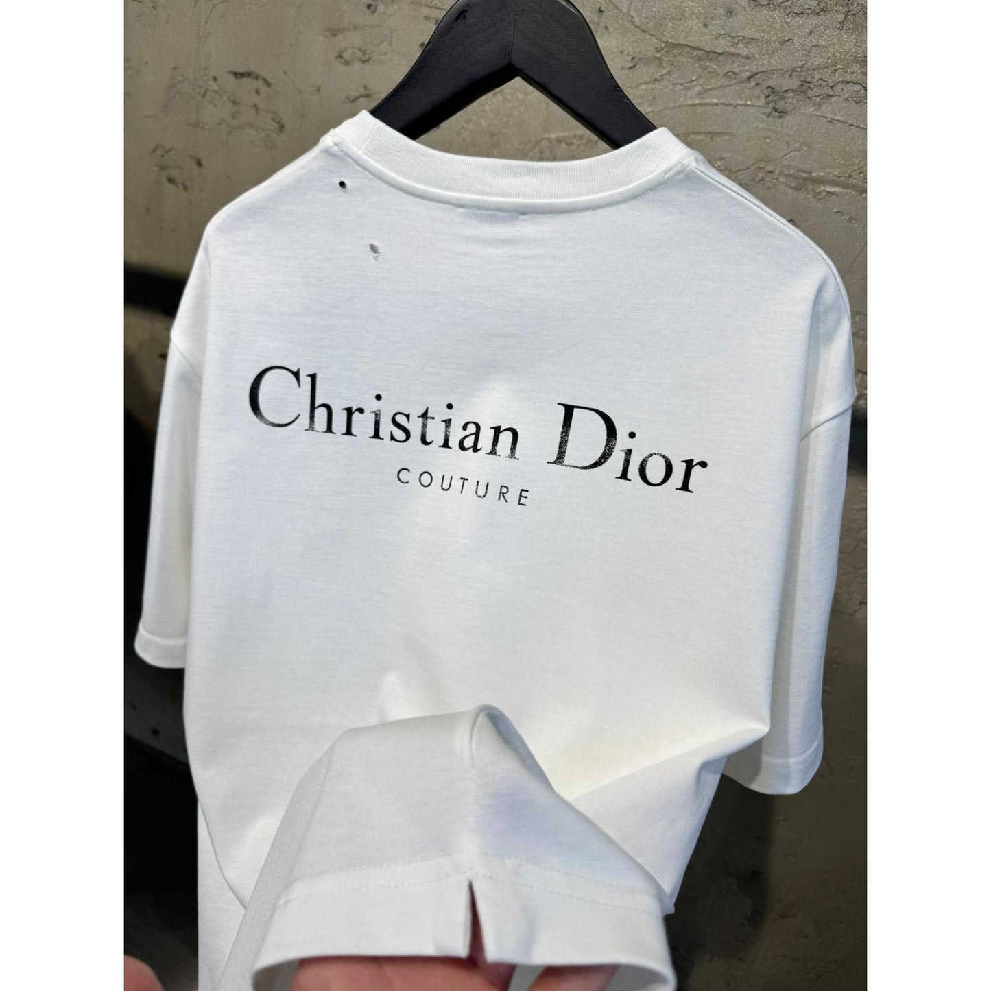White Oversized Ripped T-Shirt