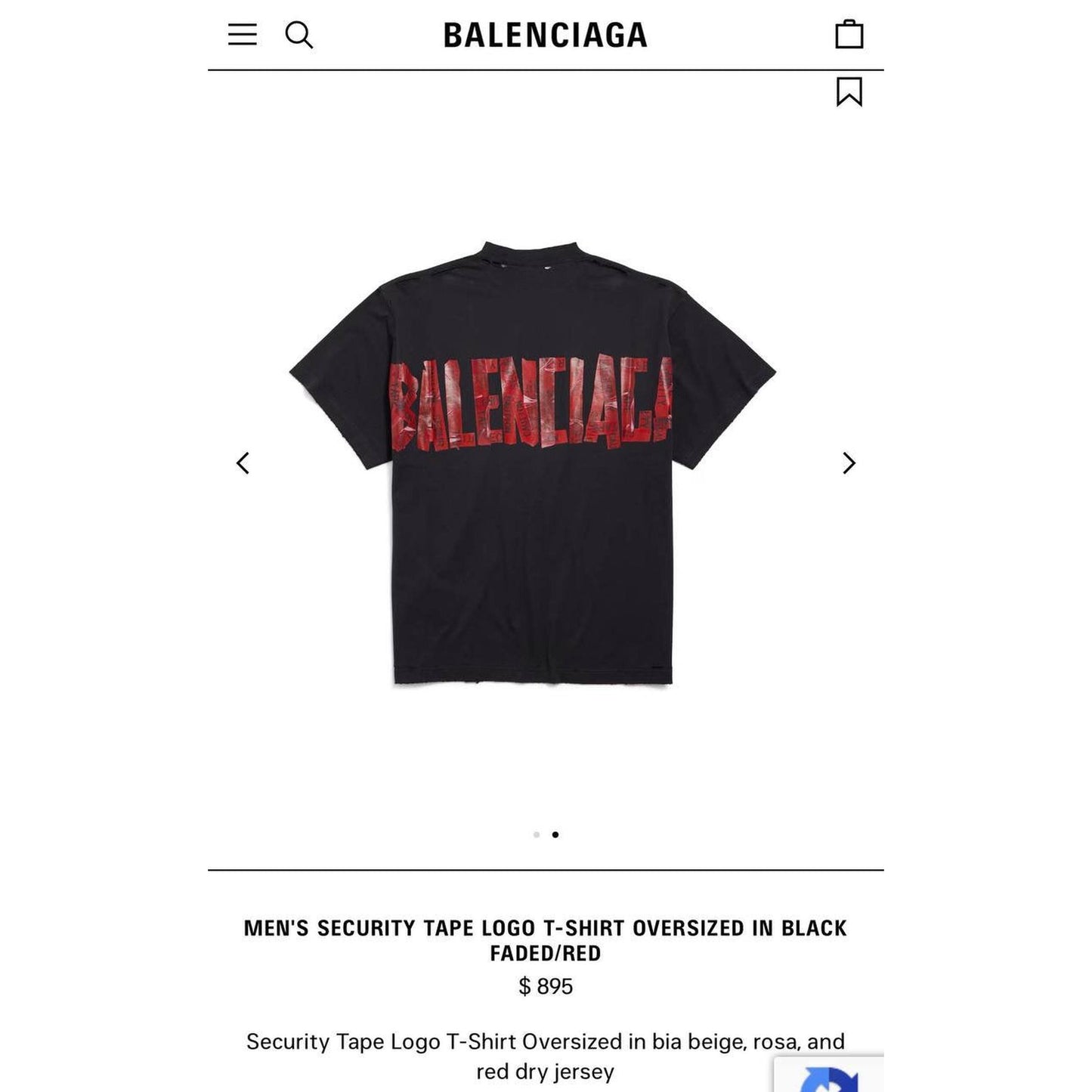 Black Oversized T-Shirt with Red Logo