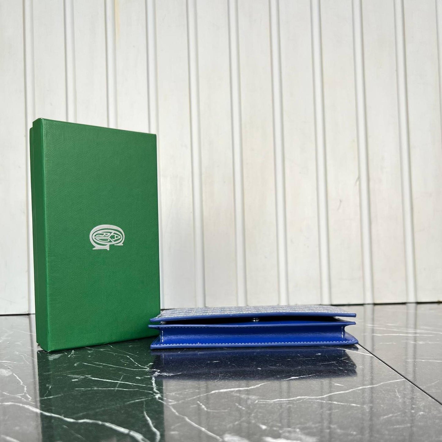 Blue Monogram Wallet