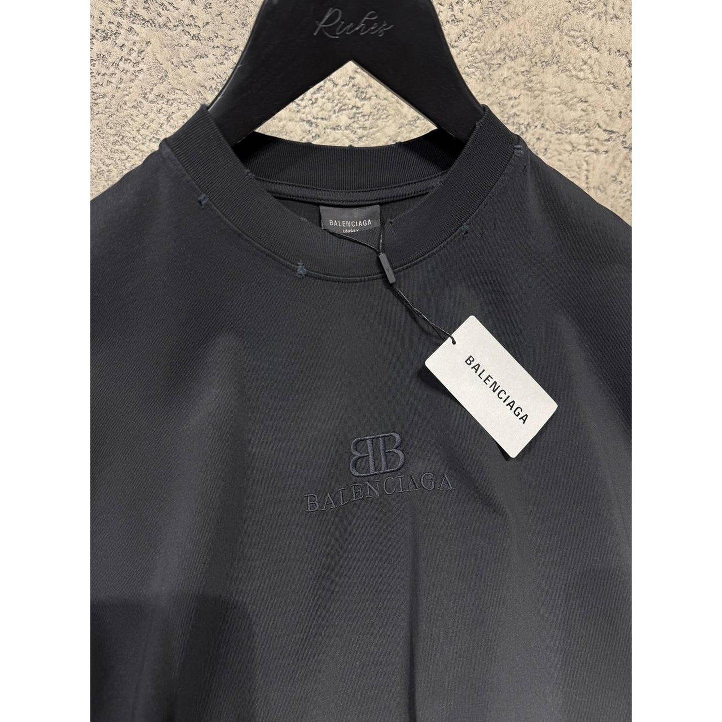 Black Ripped Oversized T-Shirt