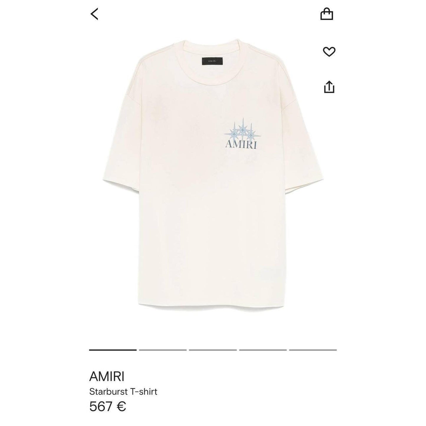 White Oversized T-Shirt with Blue Stars