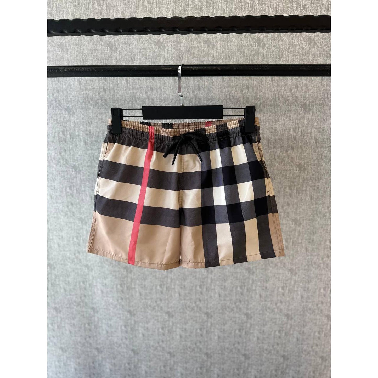 Checkered Beige Swimwear