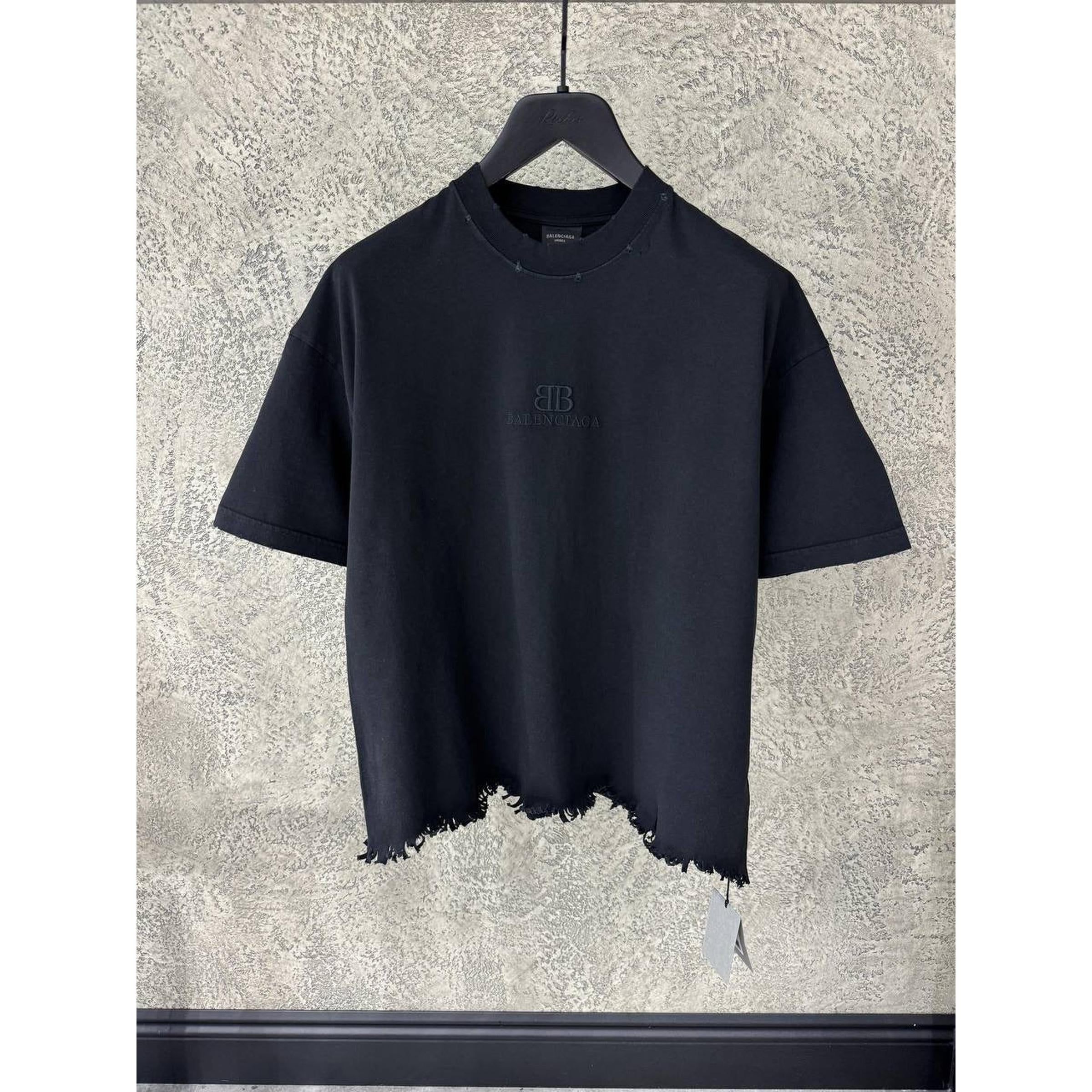 Black Ripped Oversized T-Shirt