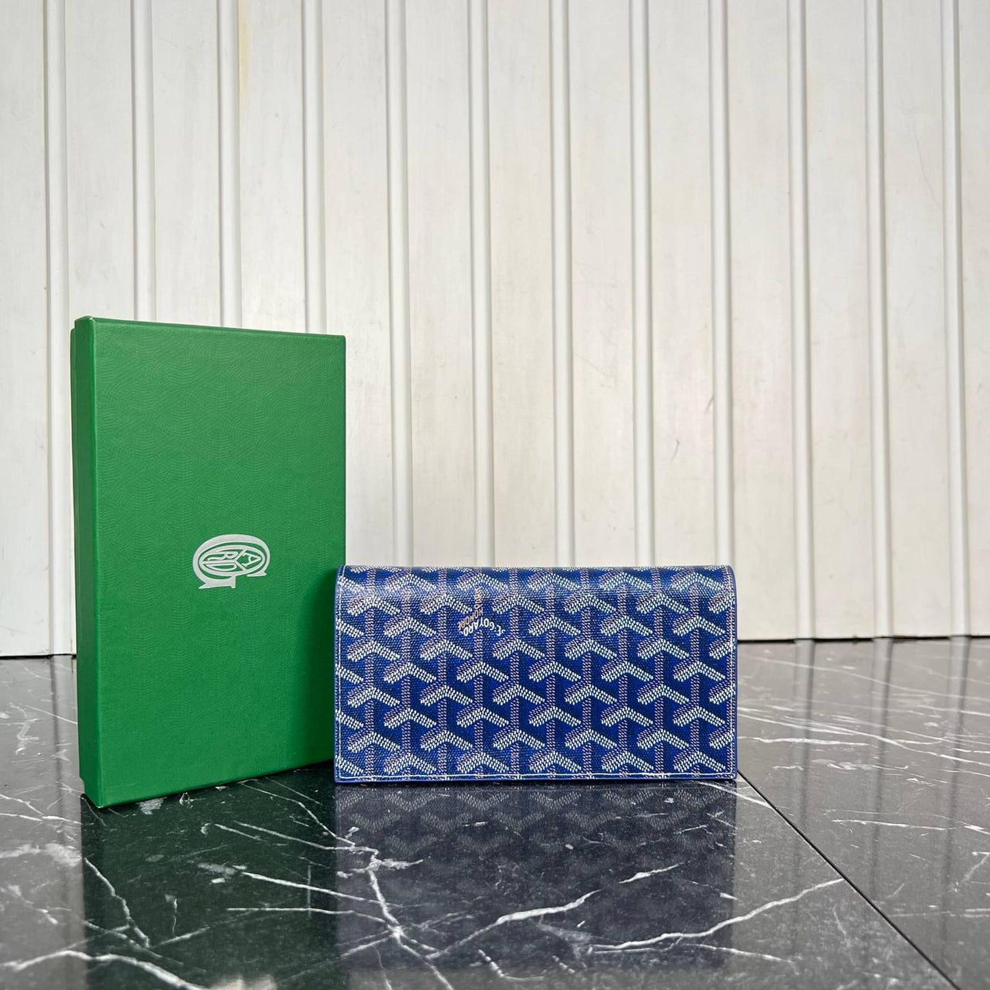 Blue Monogram Wallet