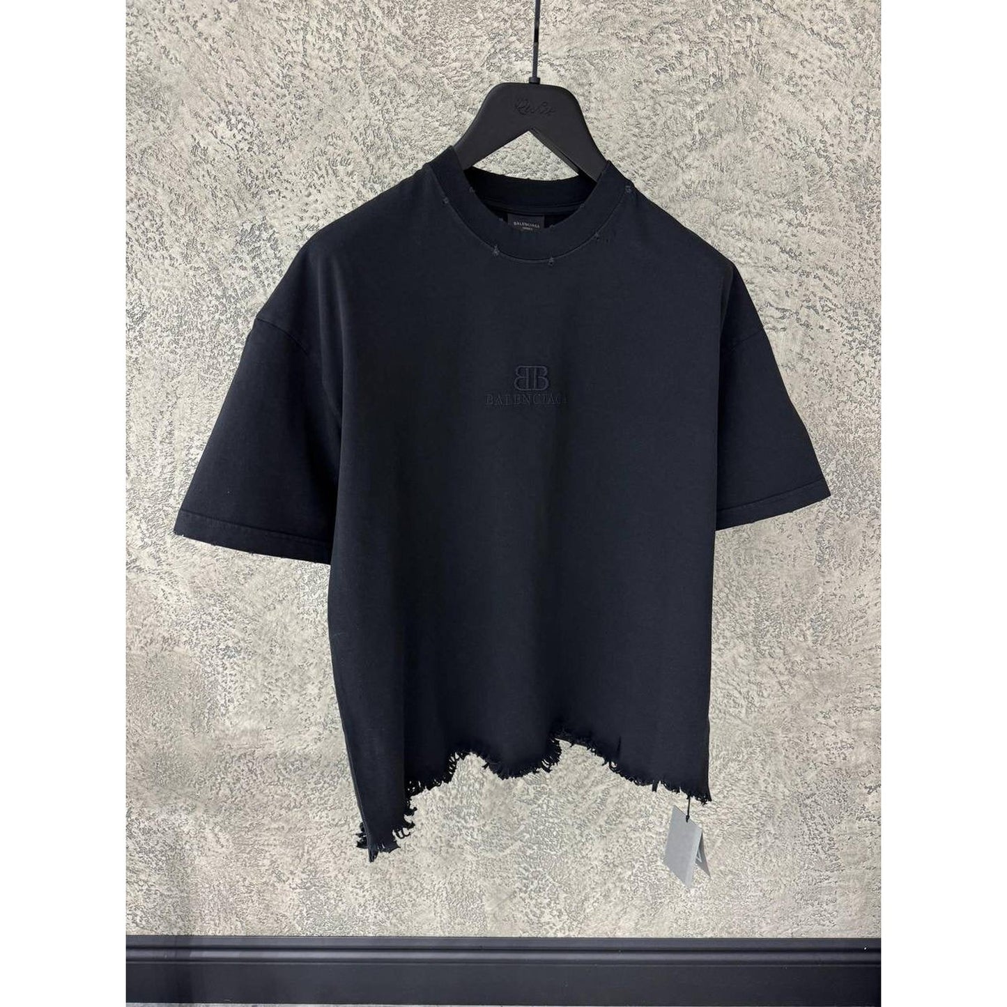 Black Ripped Oversized T-Shirt