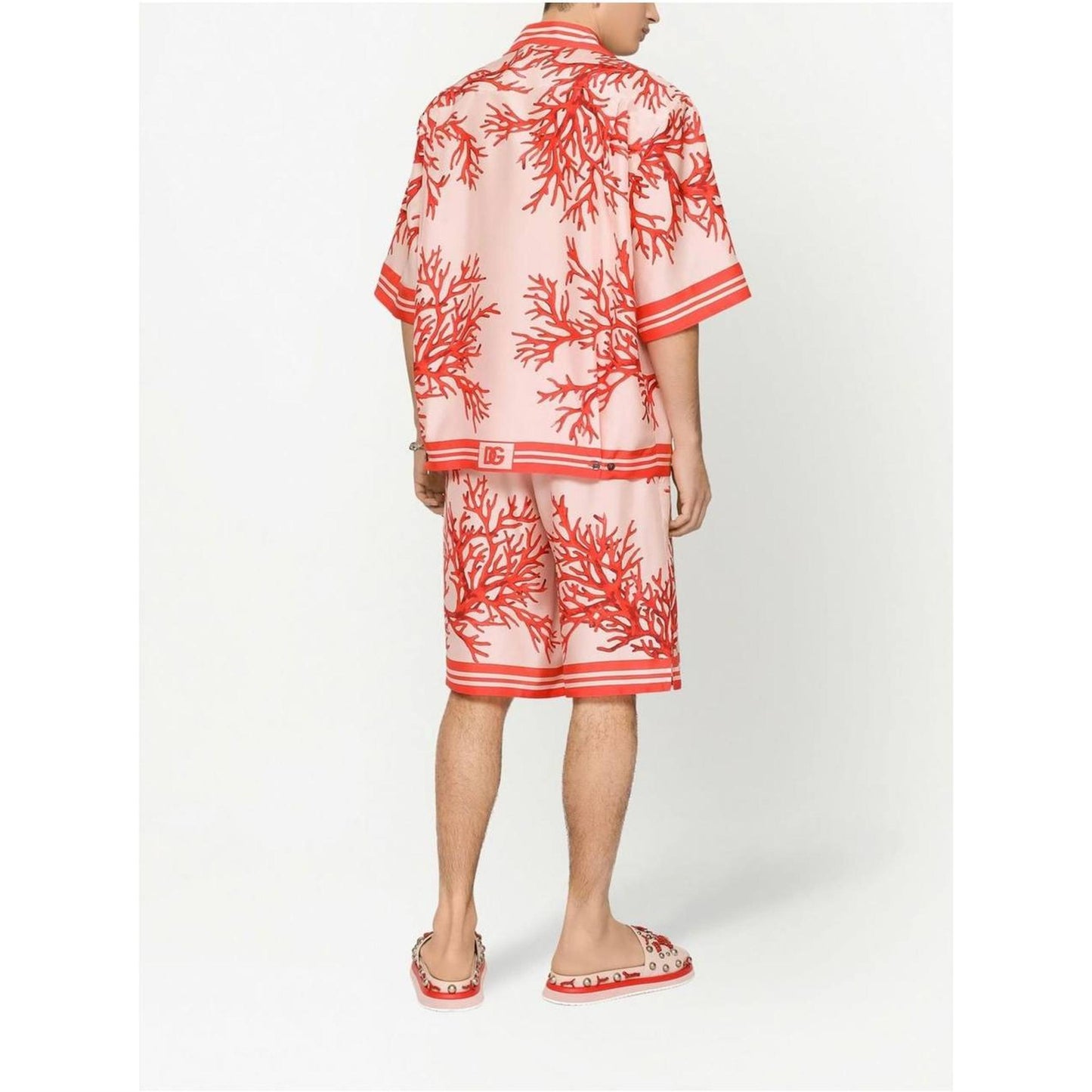 Red Floral Satin Summer Set