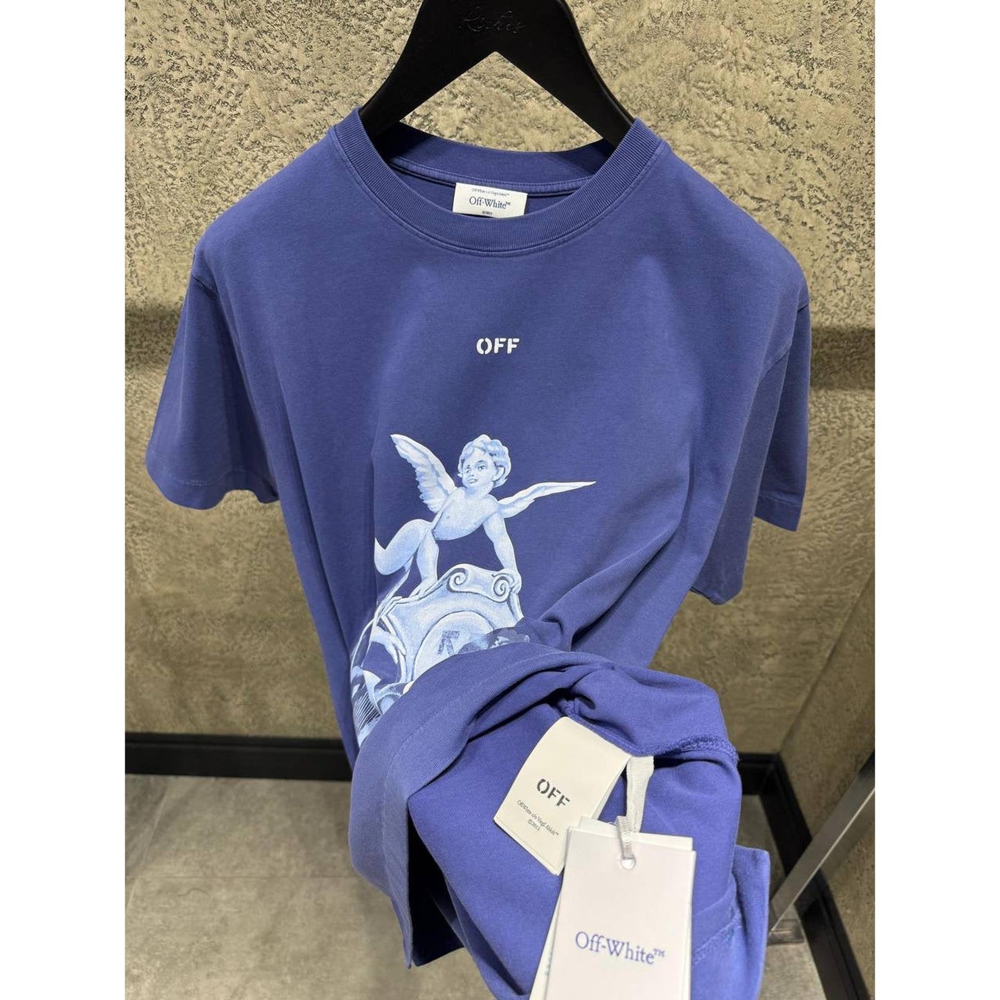 Blue Oversized T-Shirt with Angels