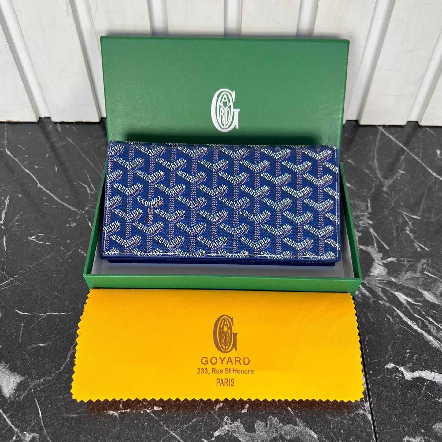 Blue Monogram Wallet