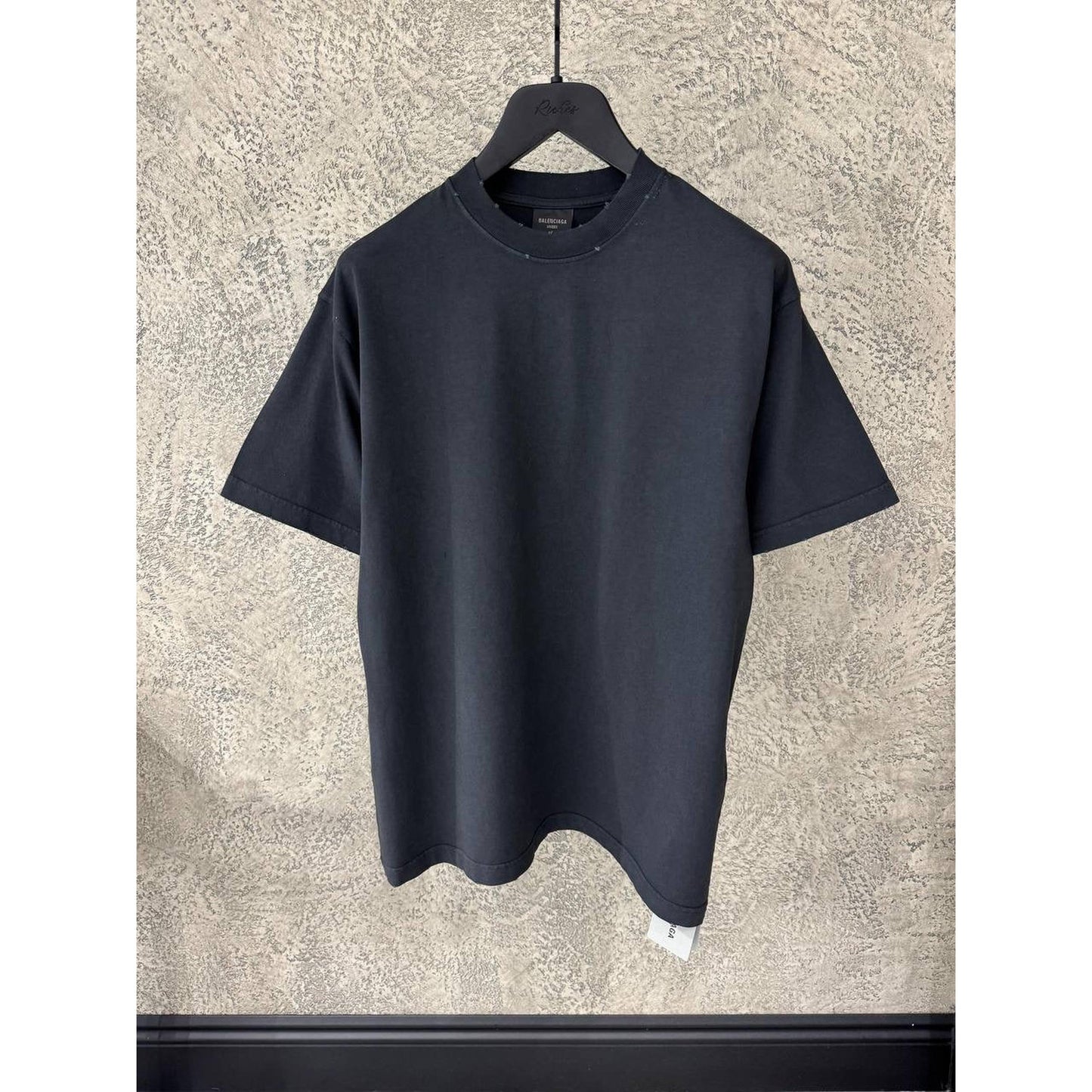 Black Oversized T-Shirt with Red Logo