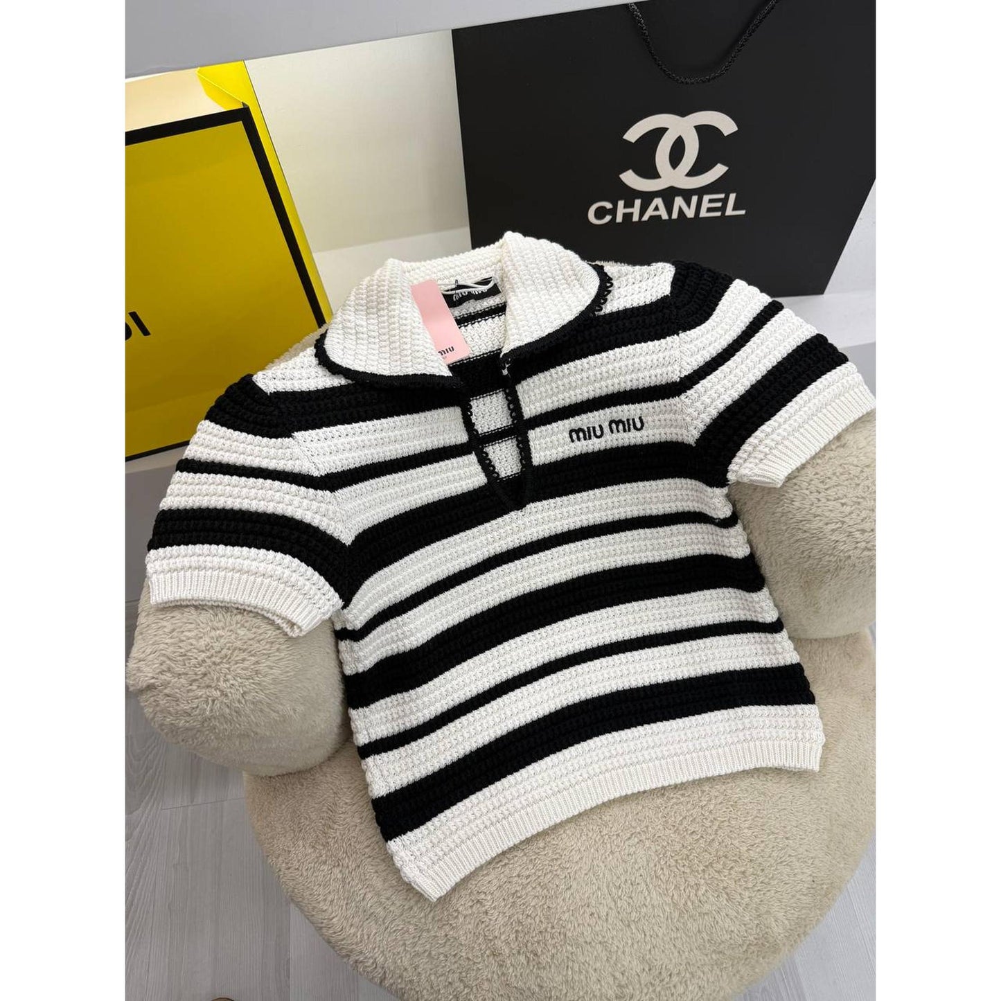 White Knitted Women’s T-Shirt