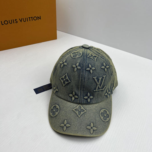 Blue Denim Monogram Cap