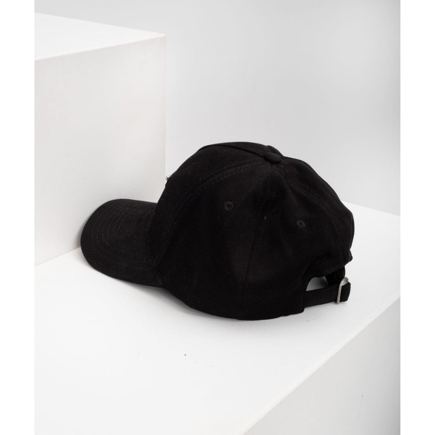 Black Cap with Metal Logo