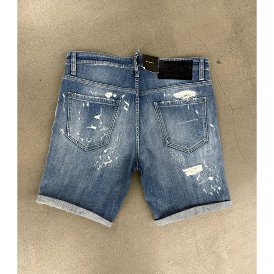 Light Blue Ripped Denim Shorts