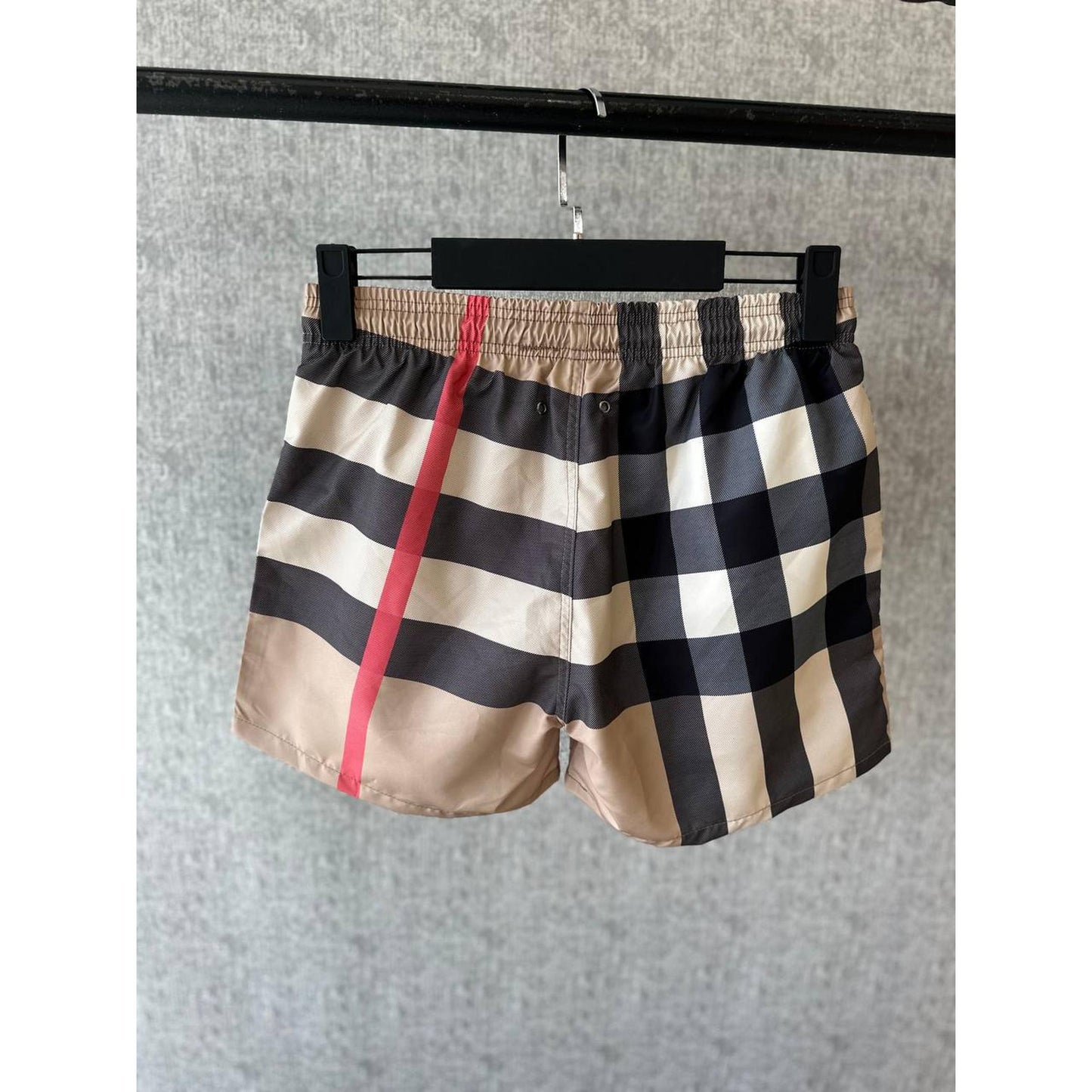 Checkered Beige Swimwear