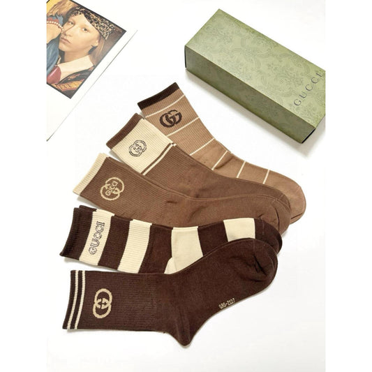 5 Pieces Cotton Socks Set