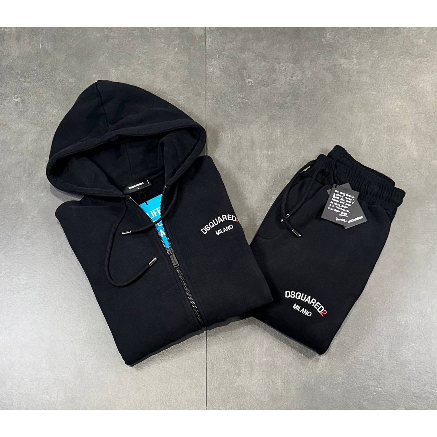 Black Cotton Tracksuit with 2 pieces