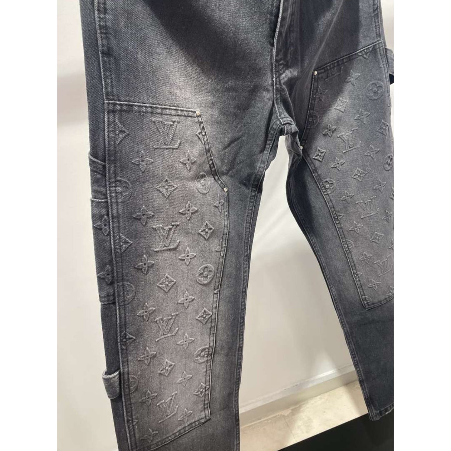 Black Luxury Monogram Jeans