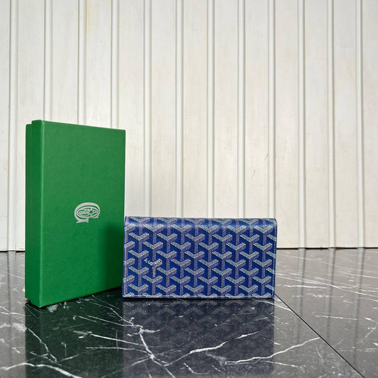 Blue Monogram Wallet