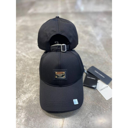 Black Cap with Metal Emblem