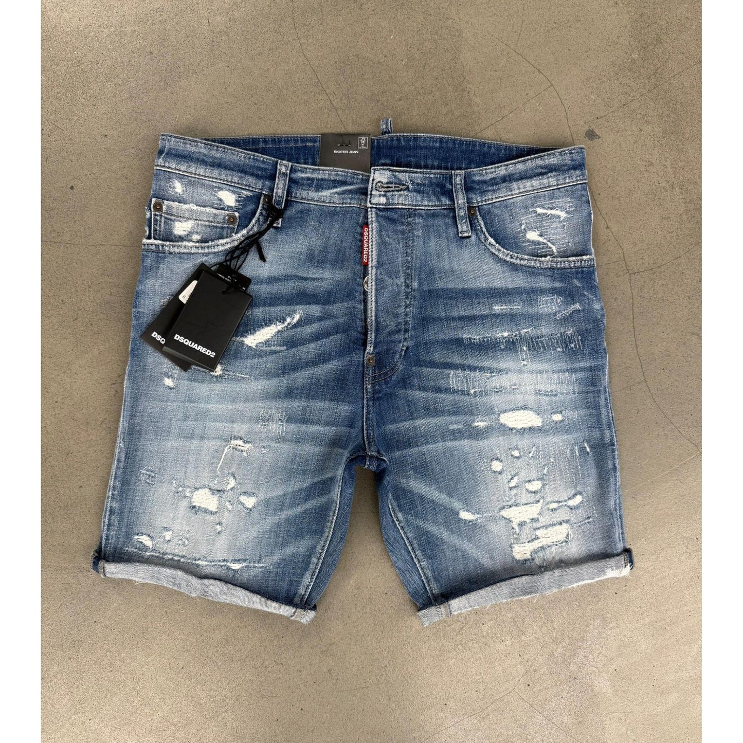Light Blue Ripped Denim Shorts