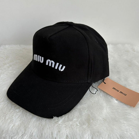 Black Cap with Embroidered Logo