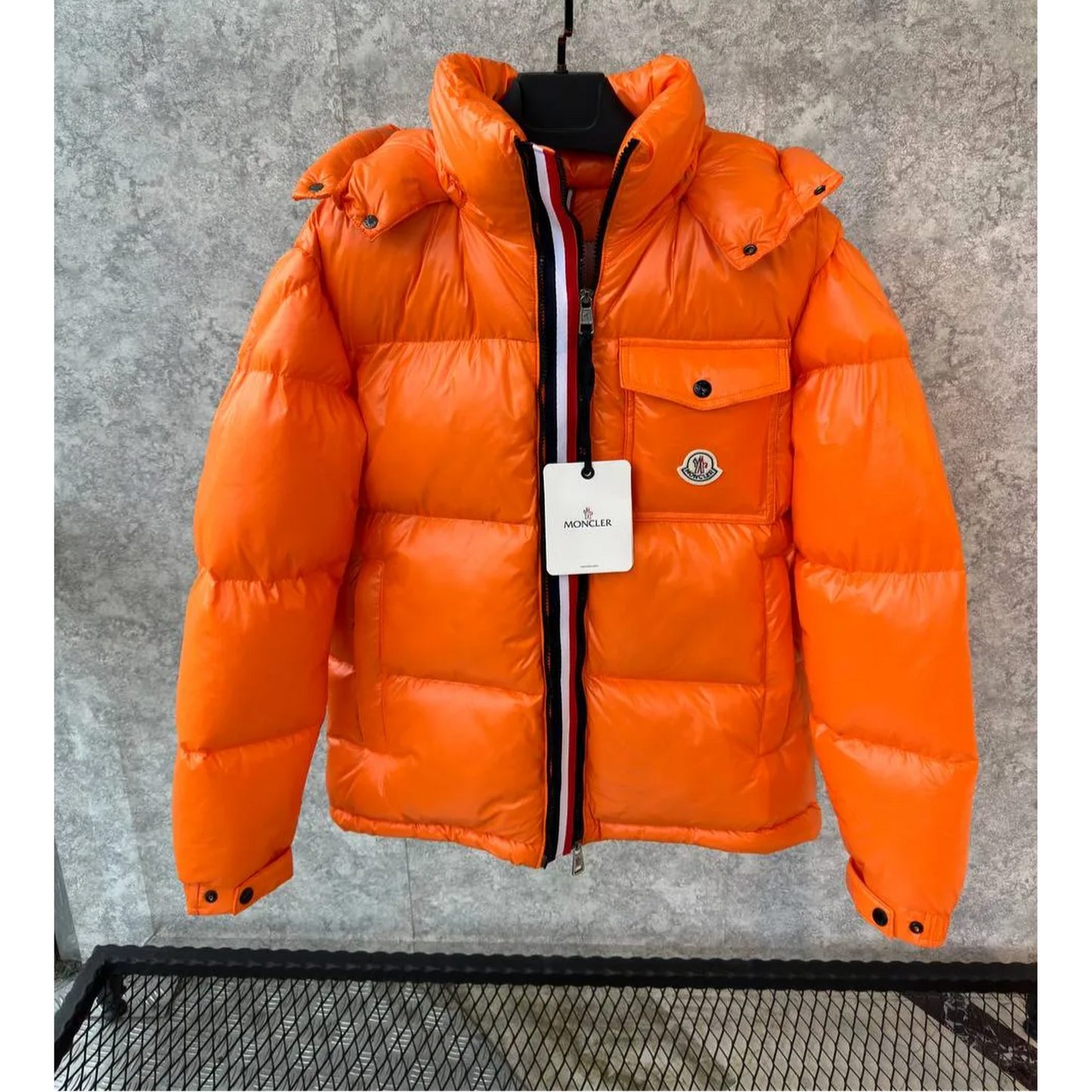 Orange Puffer Maya Jacket