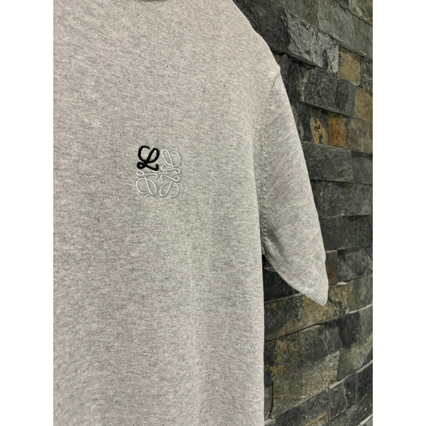 Grey Knitted Luxury T-Shirt