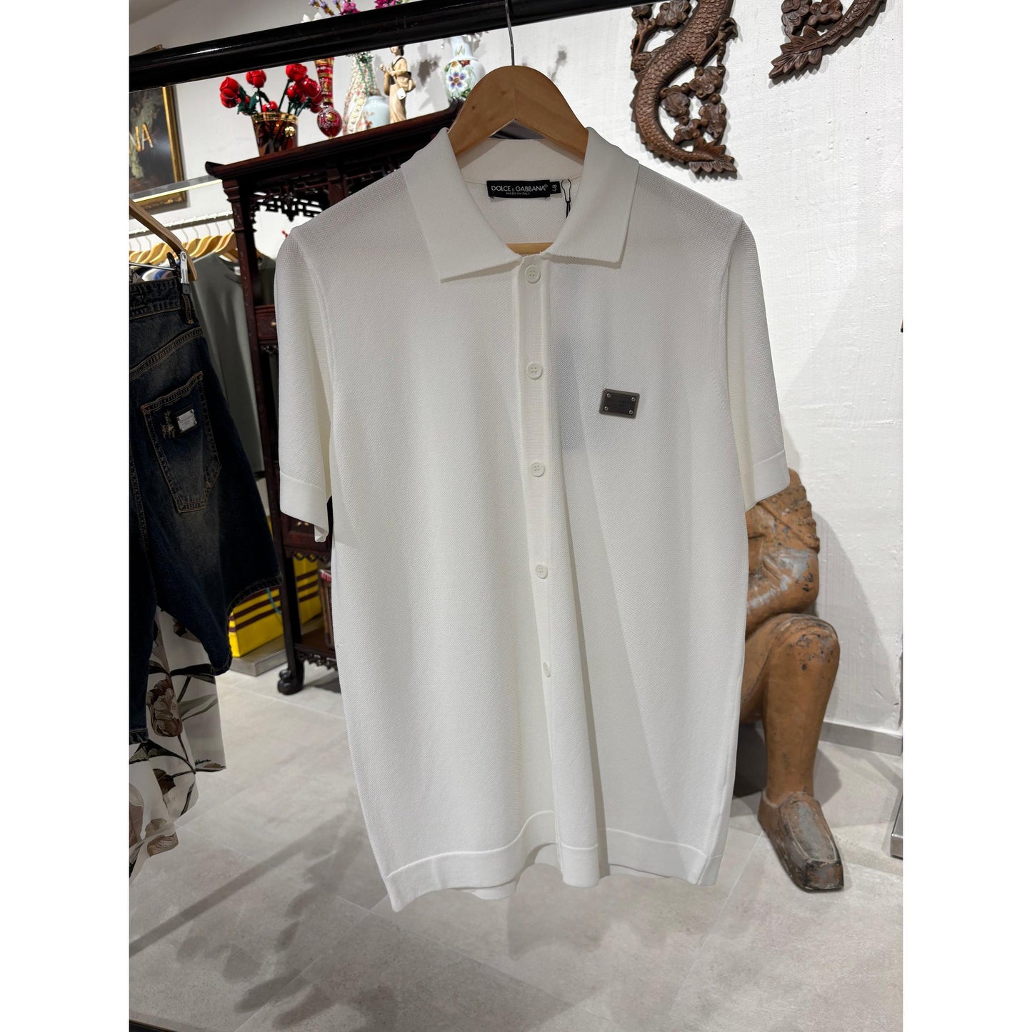 White Polo Cotton Shirt