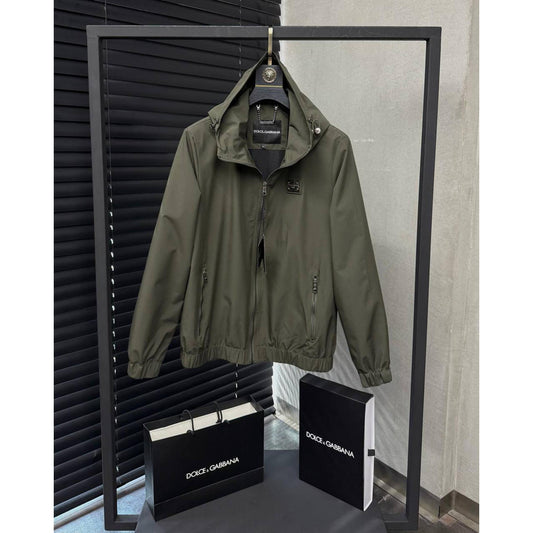 Green Jacket with Metal Logo