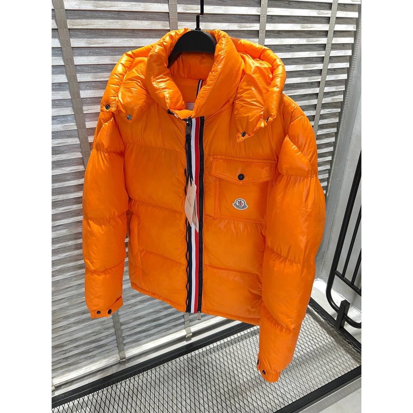 Orange Puffer Maya Jacket