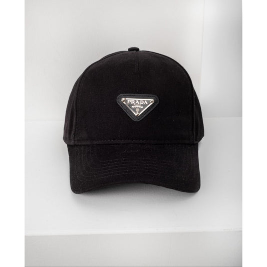 Black Cap with Metal Logo