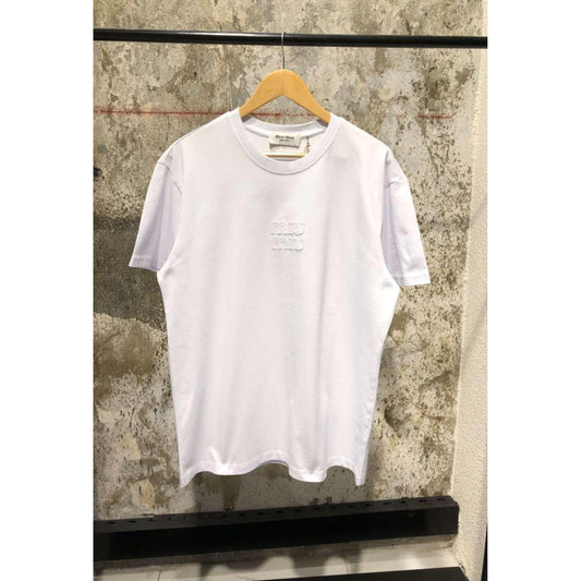 White Oversized T-Shirt with Embroidered Logo