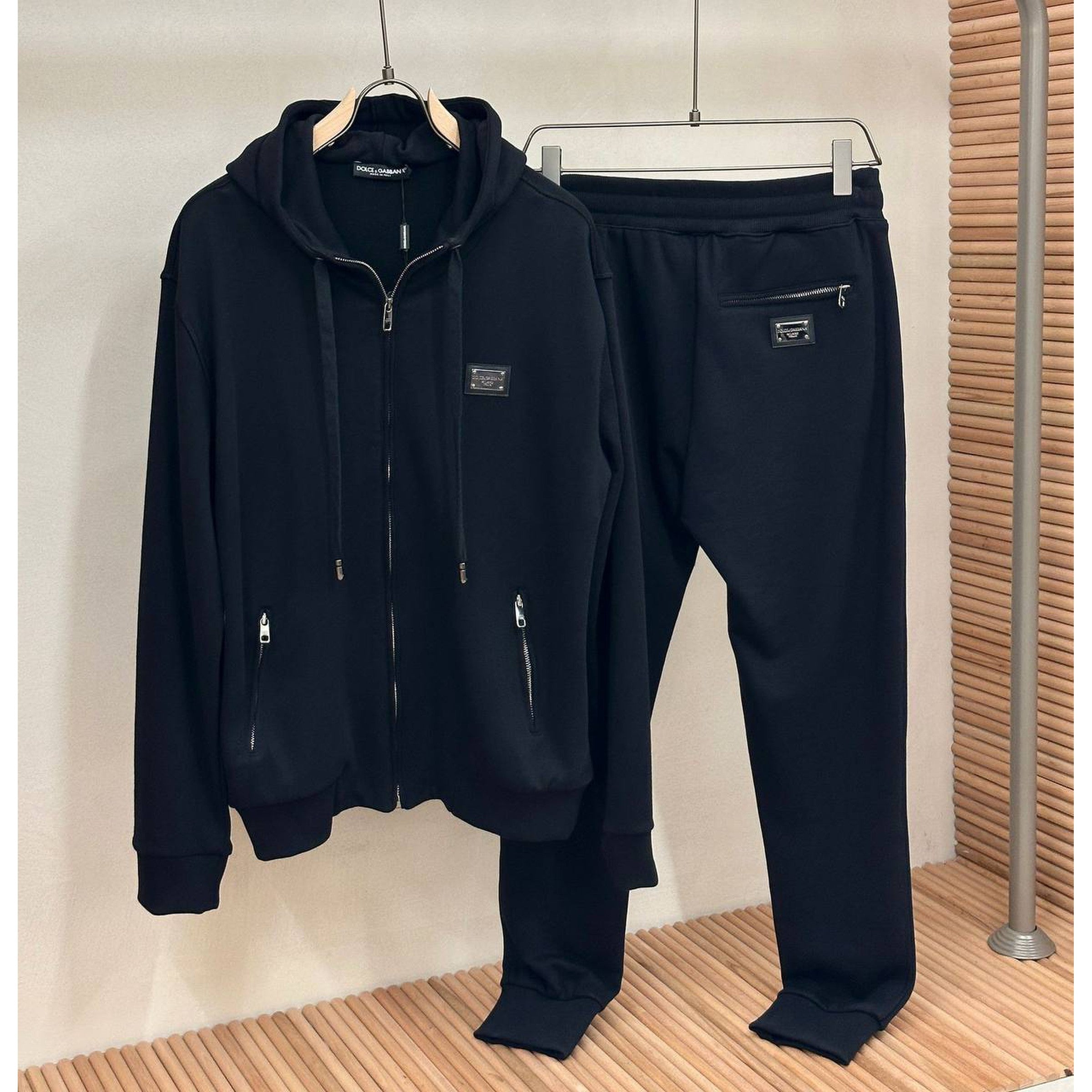 Black Zipper Cotton Set