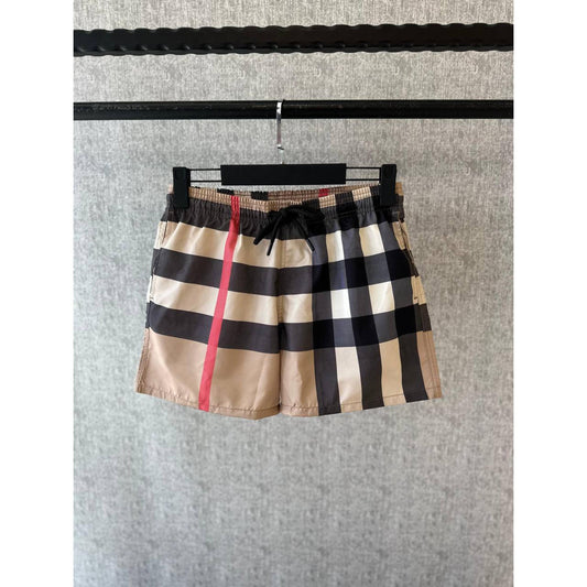 Checkered Beige Swimwear