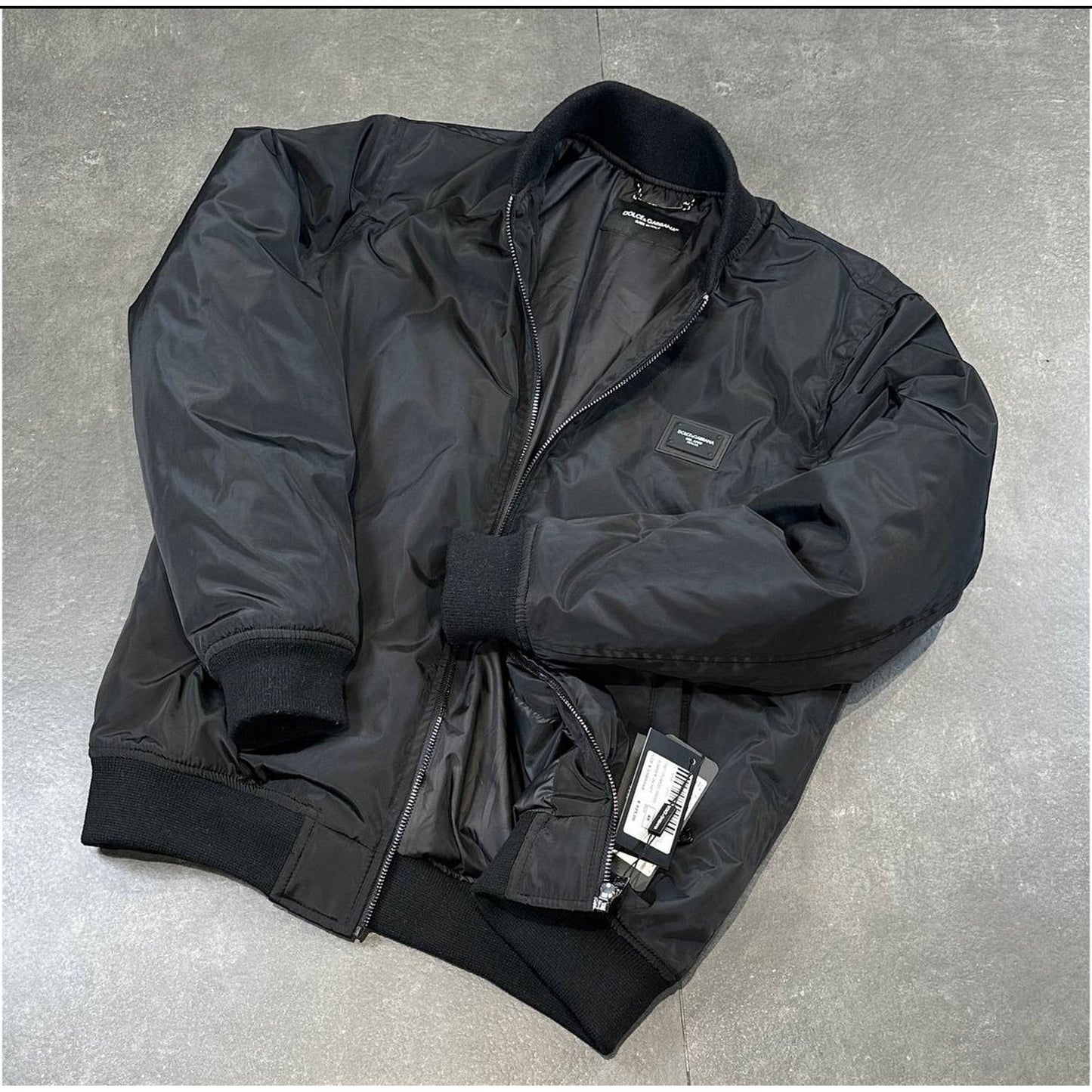 Black Men Bomber Jacket with Logo