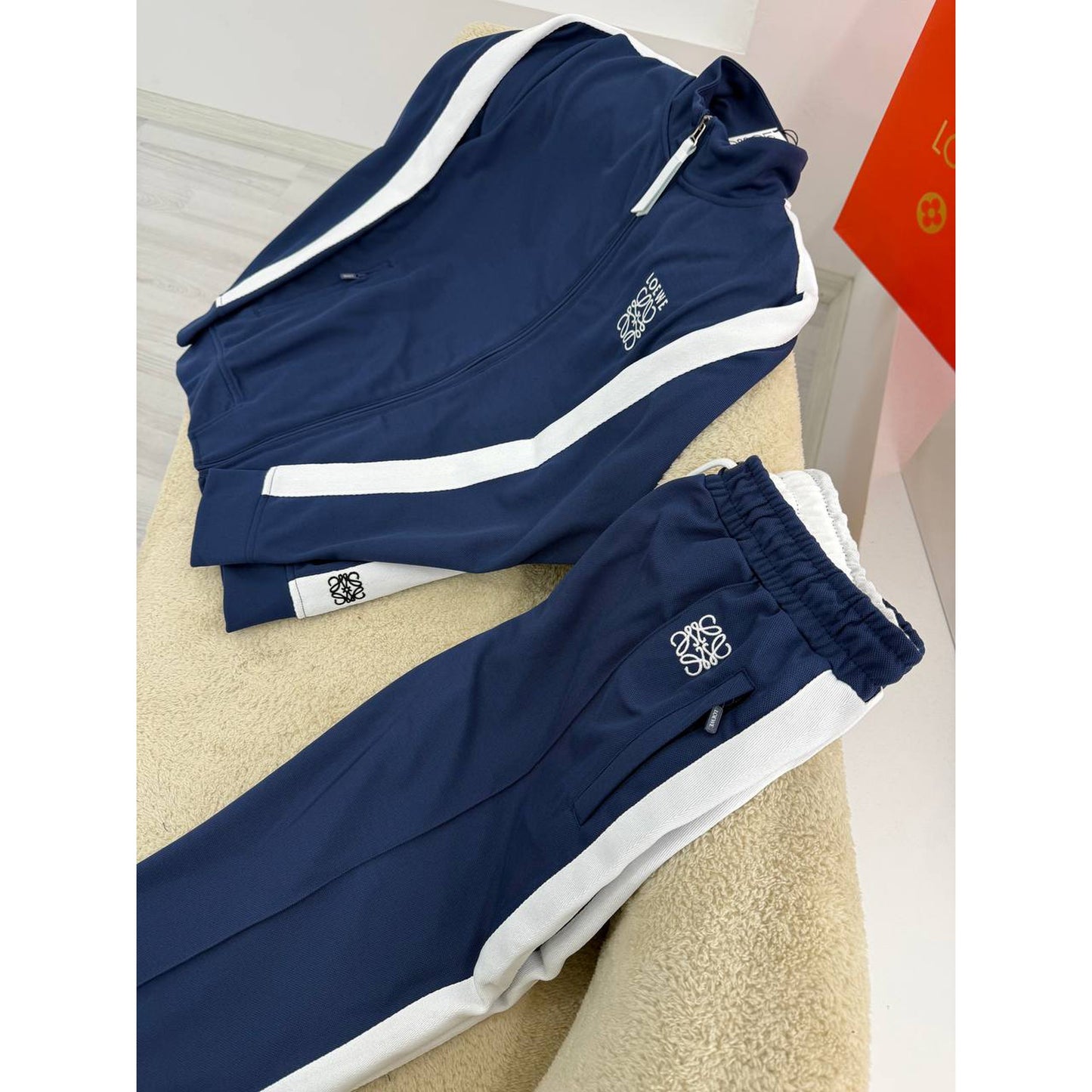 Navy Blue Cotton Women Set