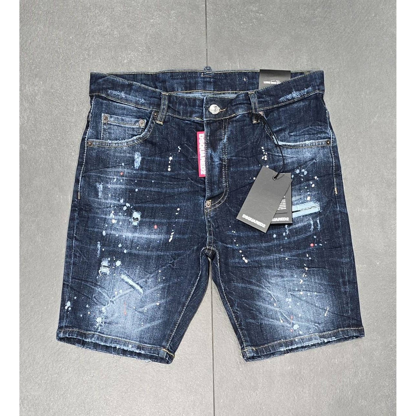 Dark Blue Denim Shorts