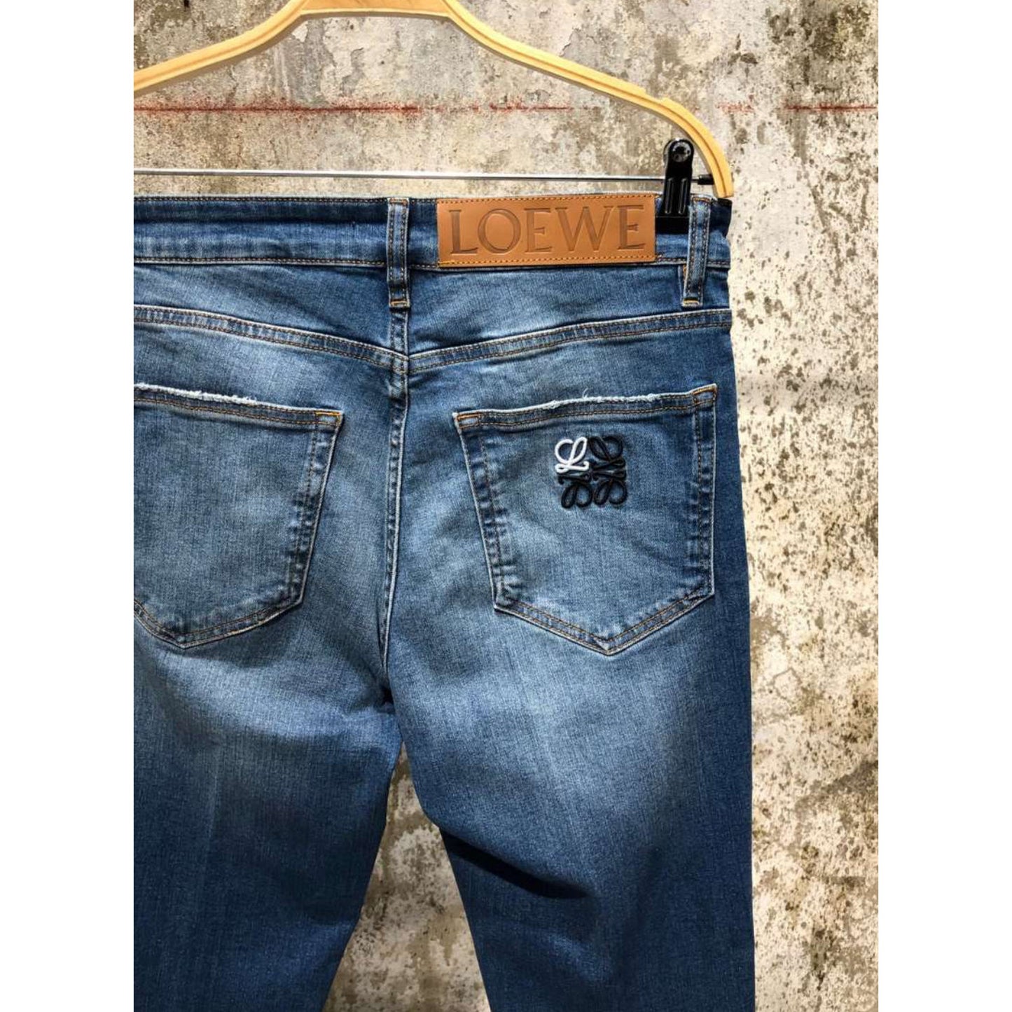 Blue Jeans with Logo on the Back