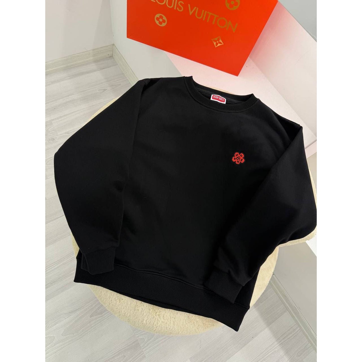 Black Women Cotton Blouse with Embroidered Logo