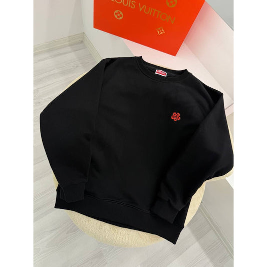 Black Women Cotton Blouse with Embroidered Logo