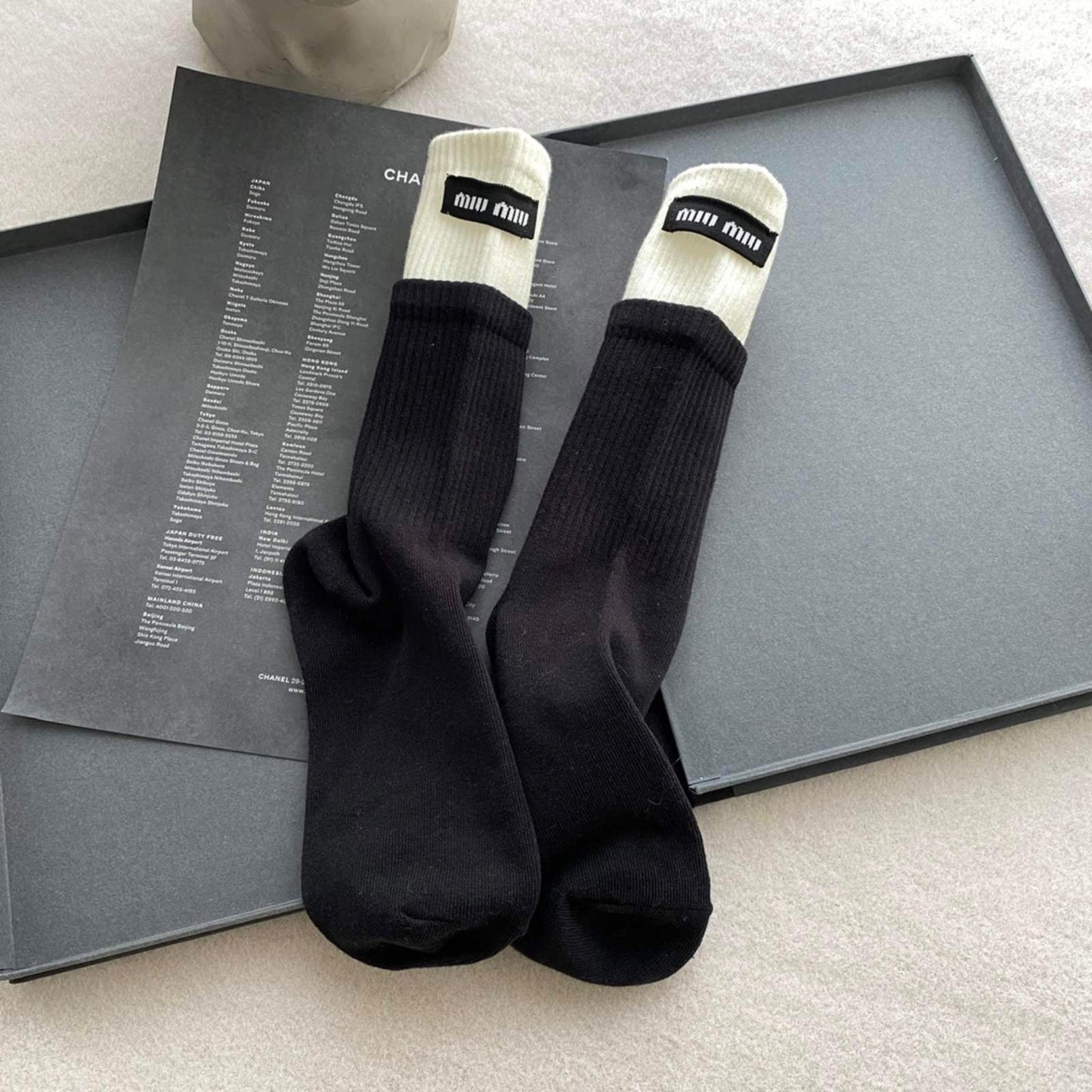 Black Cotton Socks