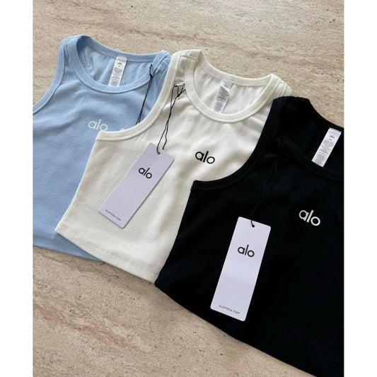 White and Black Crop Top