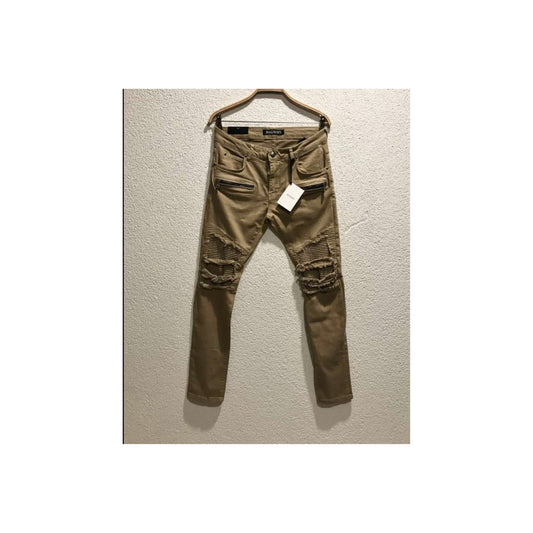 Beige slim fit jeans