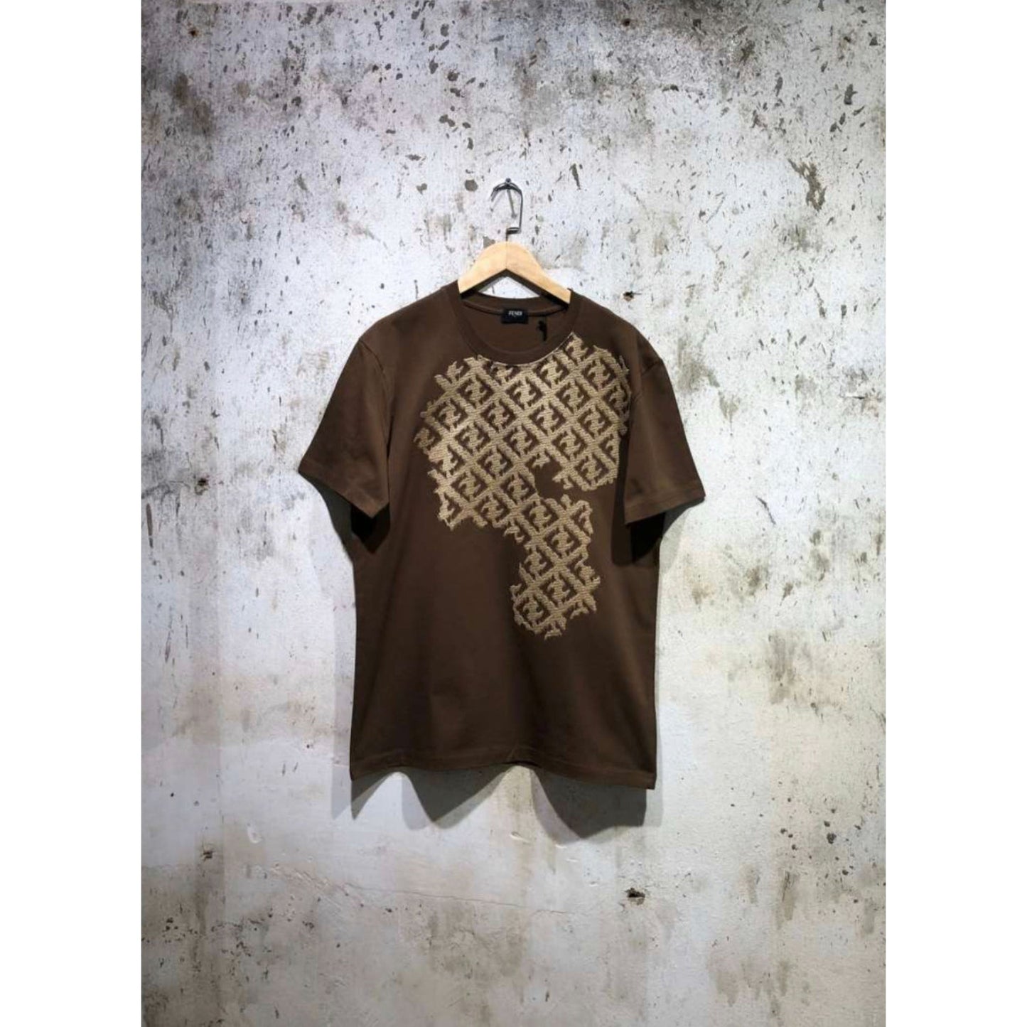 Brown T-shirt with Monogram print