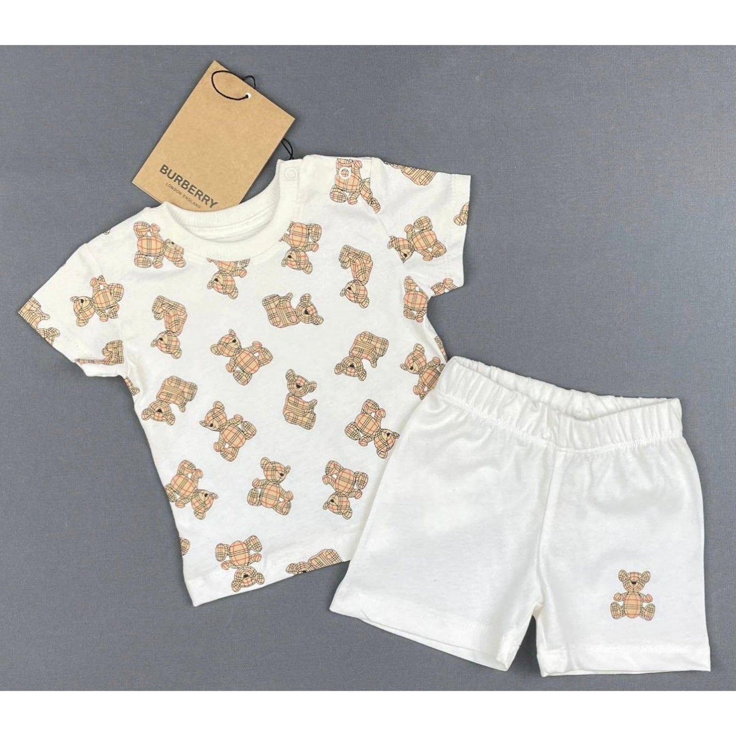 Ecru Summer Set with Teddy Bears